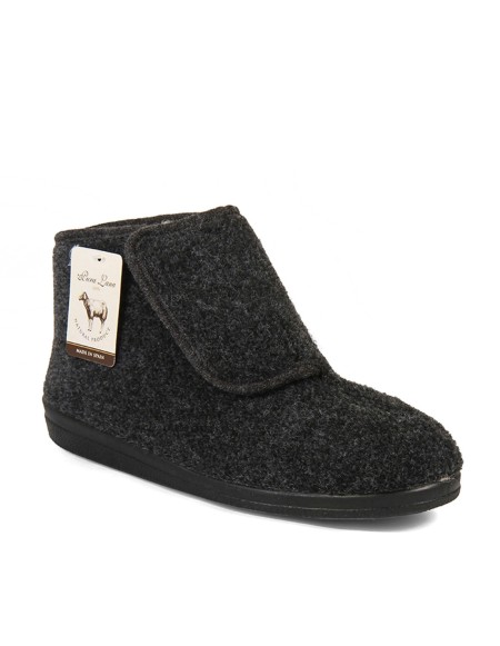 Zapatillas de casa tipo bota de lana pura