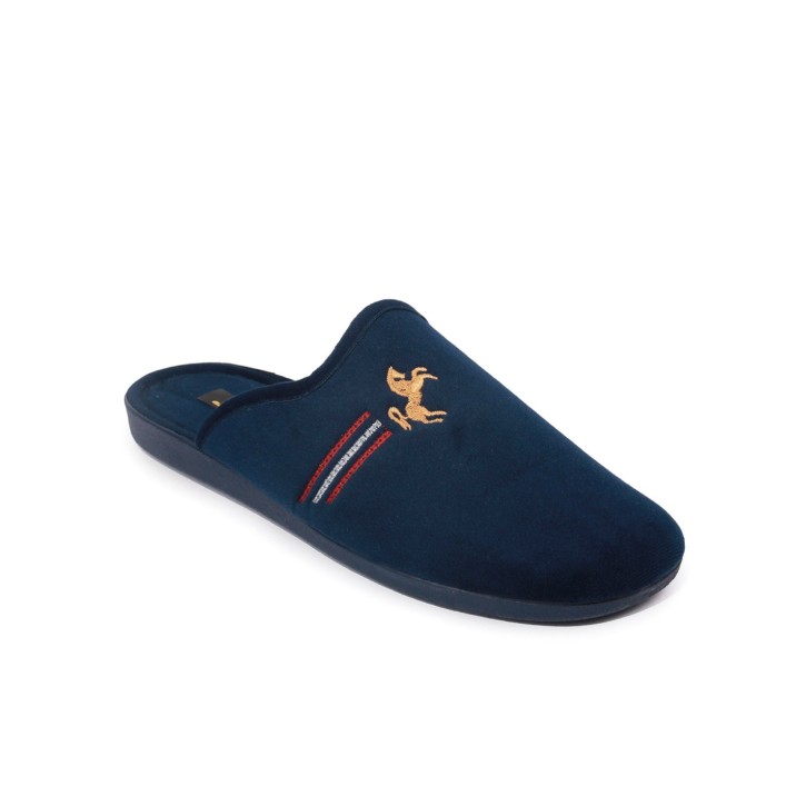 Zapatillas de casa azules caballo