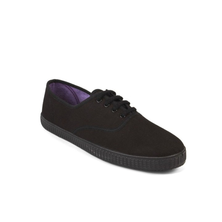 Zapatillas lona con cordones Nazareno color negro