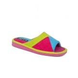 Zapatillas Mujer con puntera abierta de casa multicolor