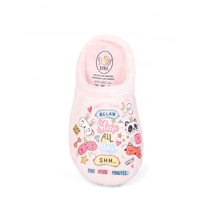 Zapatillas de casa abiertas con Dibujos