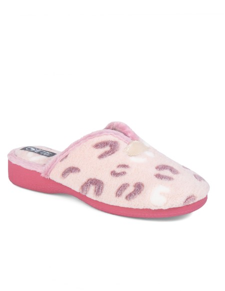 Zapatillas casa abiertas confort malva
