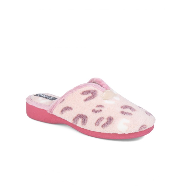 Zapatillas casa abiertas confort malva