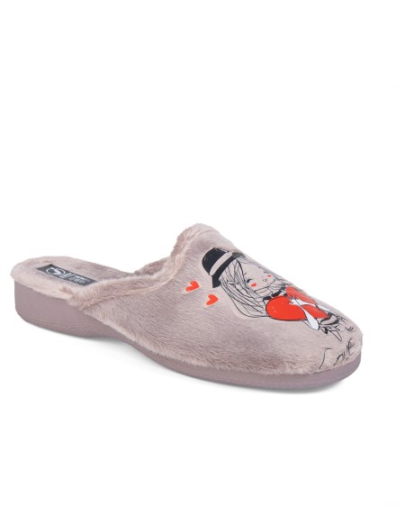 Zapatillas casa abiertas confort niebla