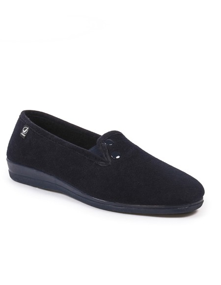 Zapatillas de casa marino con botones