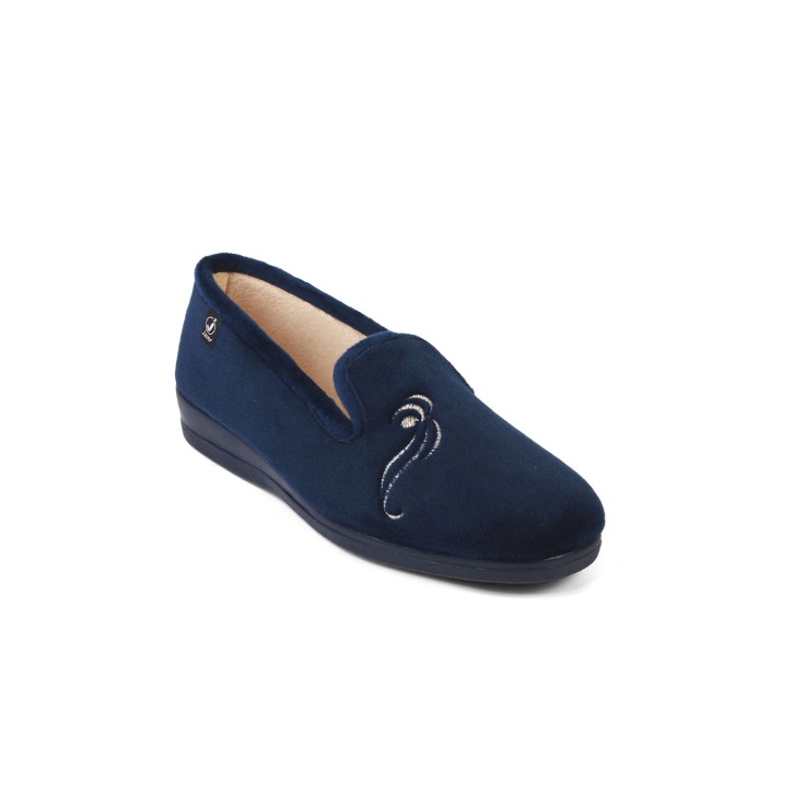 Zapatillas de casa marino aterciopelada