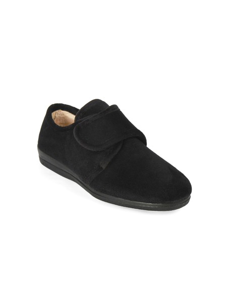 Zapatillas casa cerradas cierre velcro negro