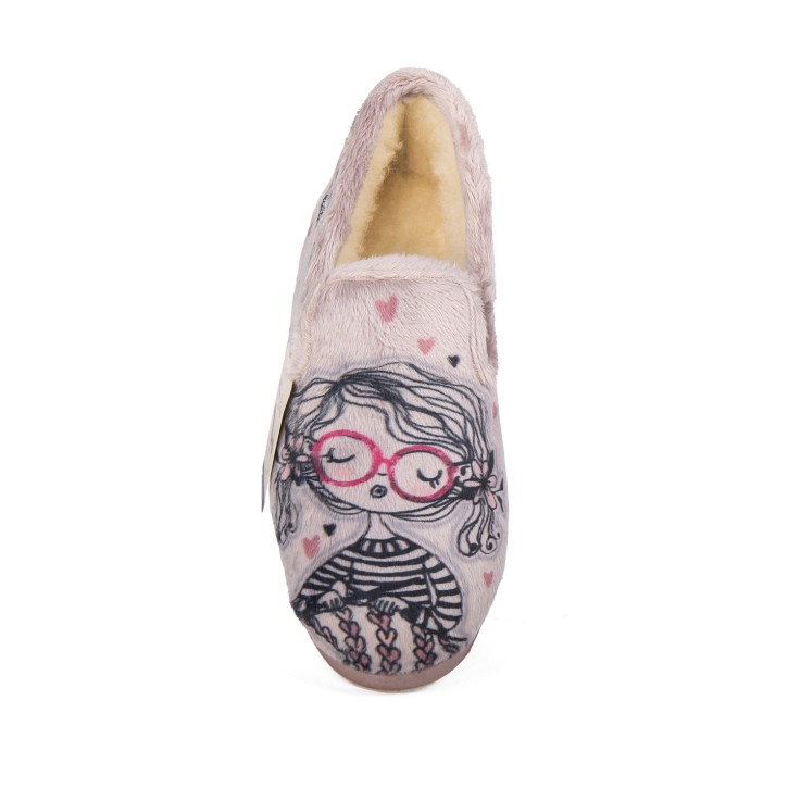 Zapatillas casa cerradas de lana
