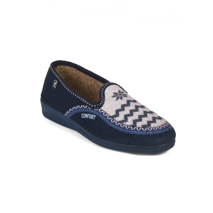 Zapatillas de casa cerradas marino