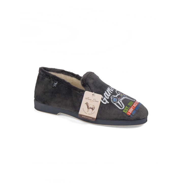 Zapatillas casa cerradas de lana