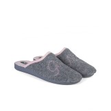 Zapatillas de casa abiertas gris Good night