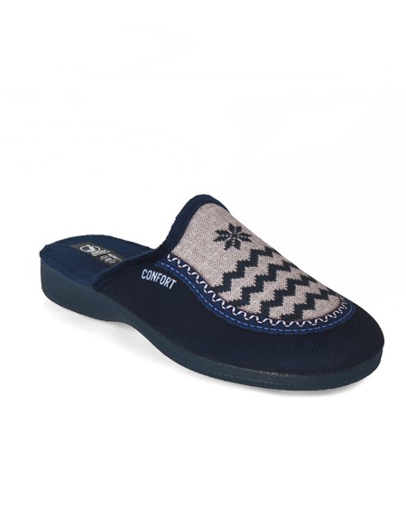 Zapatillas casa abiertas confort marino