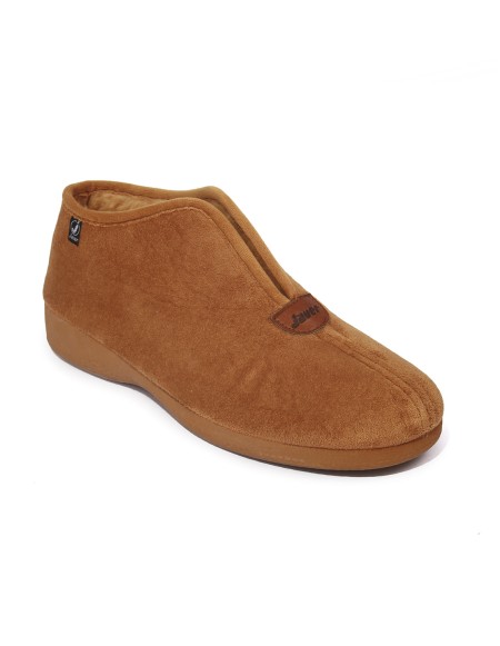 Zapatillas de casa ocre tipo bota