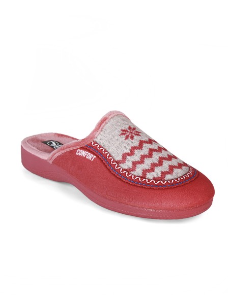 Zapatillas casa abiertas confort malva