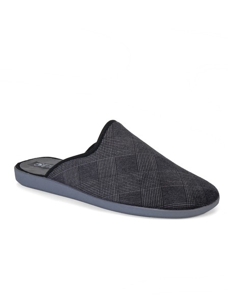 Zapatillas casa abiertas color gris