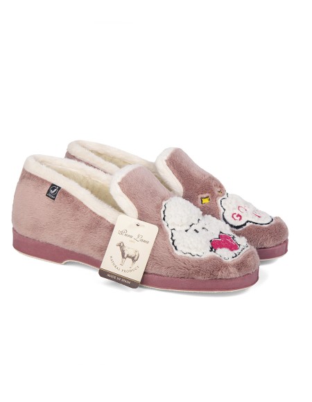 Zapatillas casa cerradas de lana