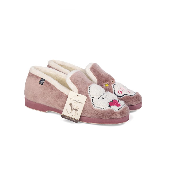 Zapatillas casa cerradas de lana