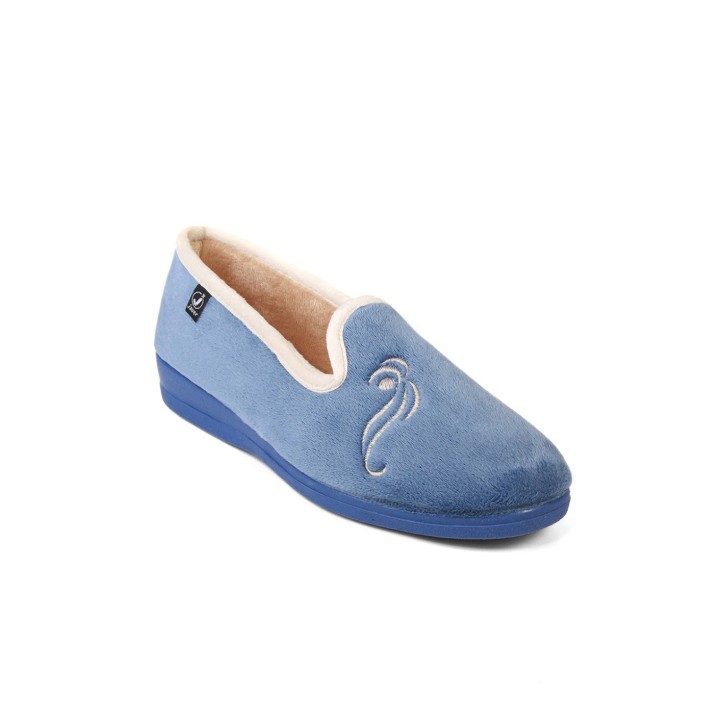 Zapatillas de casa cerradas azulinas