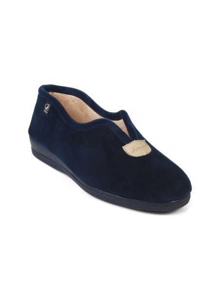Zapatillas de casa marino aterciopelada