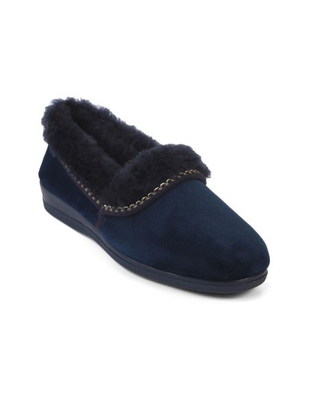 Zapatillas de casa marino con pelo
