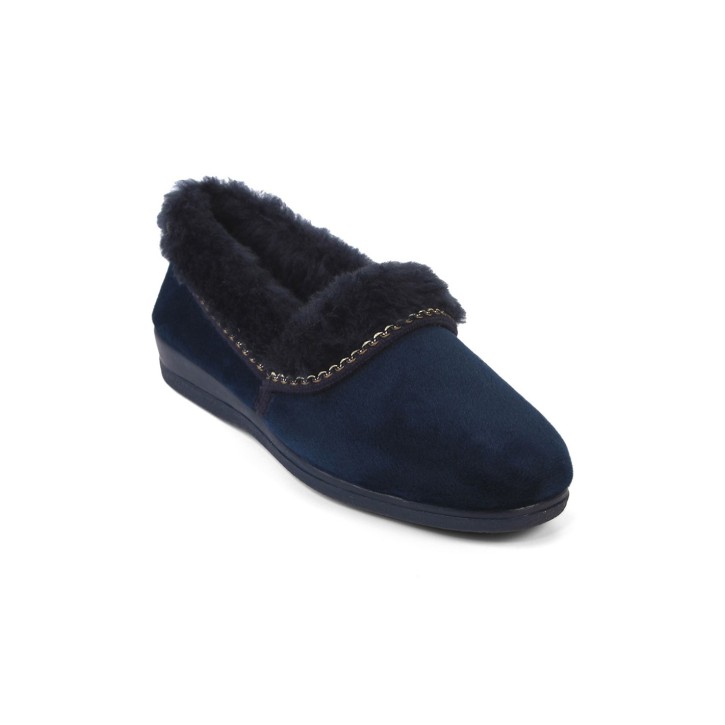 Zapatillas de casa marino con pelo