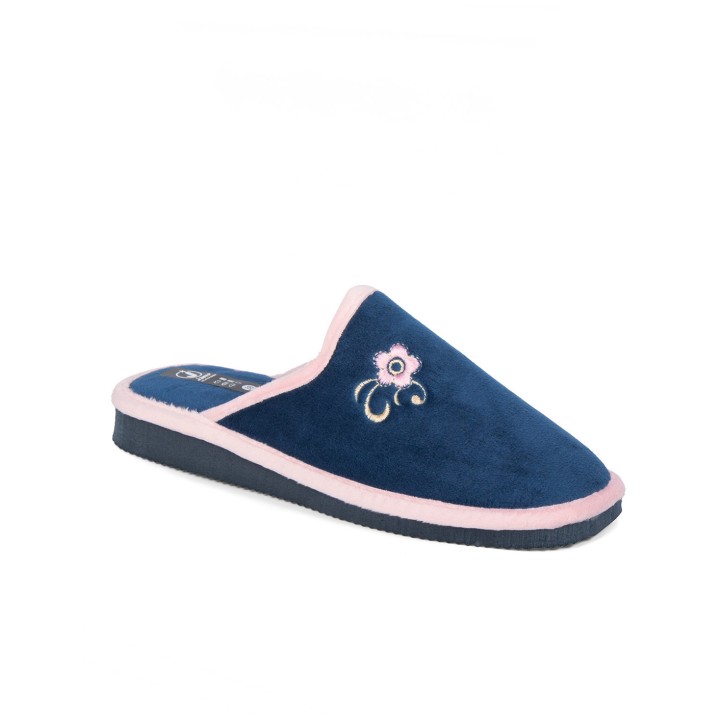 Zapatillas de casa abiertas color marino con...
