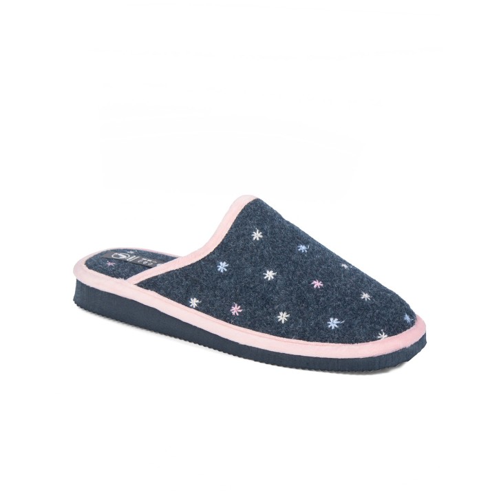 Zapatillas de casa abiertas en color marino