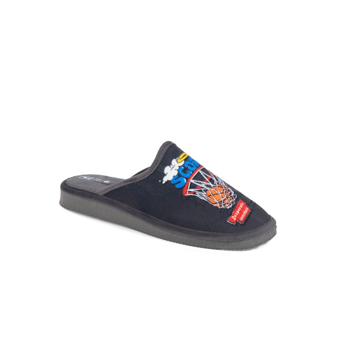 Zapatillas de casa abiertas en color gris...