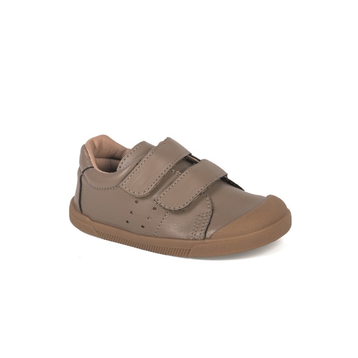 Zapatillas barefoot infantil piel velcro
