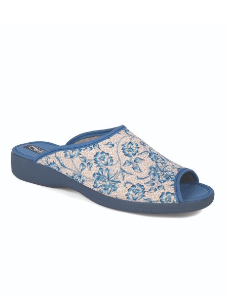 Zapatillas ancho especial puntera abierta estampado flores