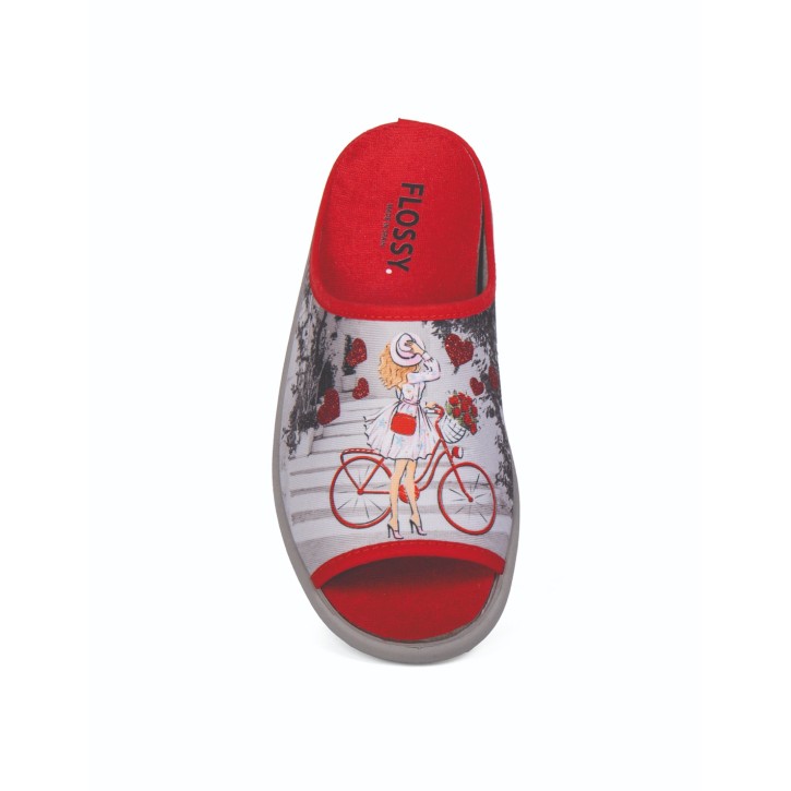 Zapatillas de casa verano mujer puntera abierta...