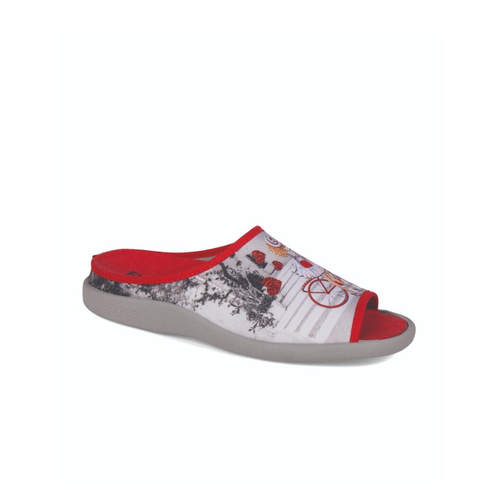 Zapatillas de casa verano mujer puntera abierta...