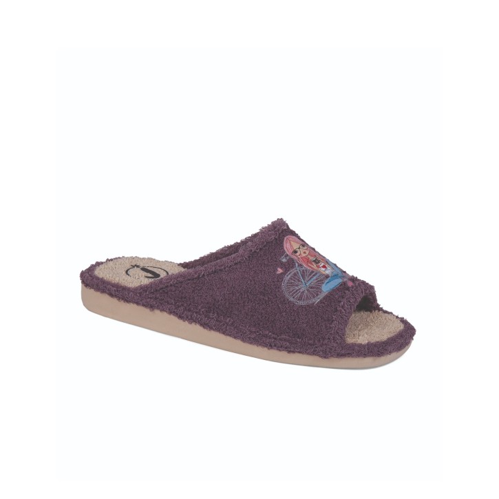 Zapatillas de casa verano mujer puntera abierta...