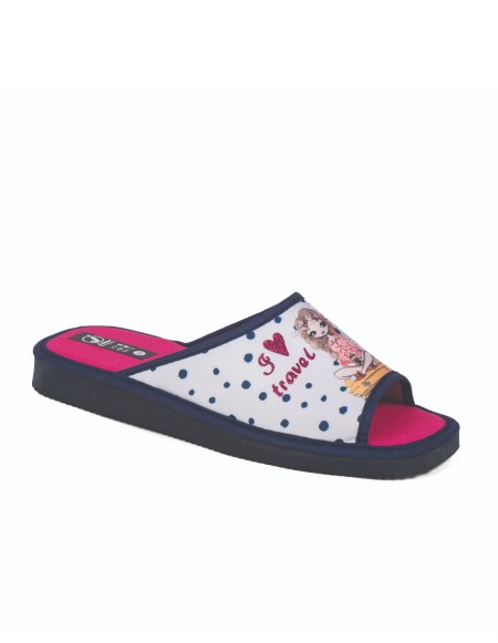 Zapatillas de casa verano mujer puntera abierta I love...