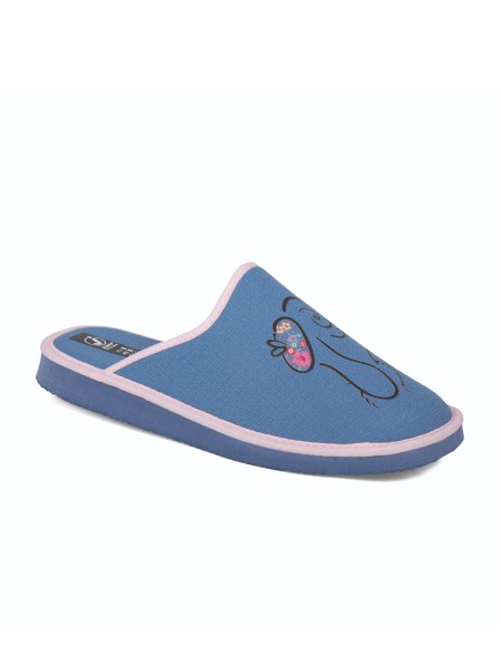 Zapatillas de casa verano mujer puntera cerrada perrita