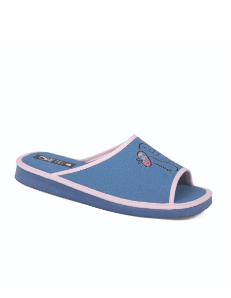 Zapatillas de casa verano mujer puntera abierta perrita