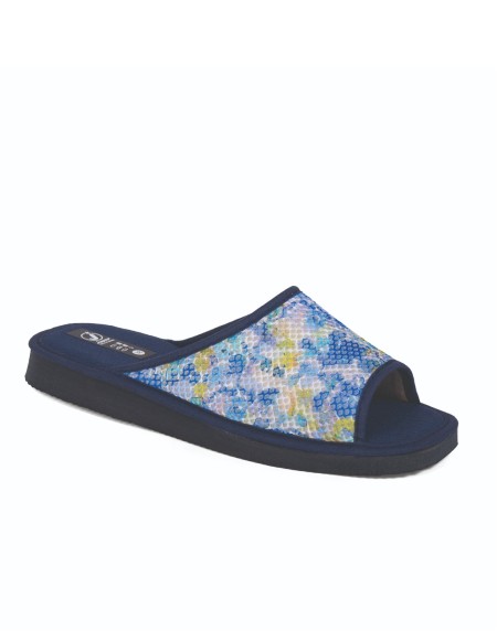 Zapatillas de casa verano mujer puntera abierta estampado...