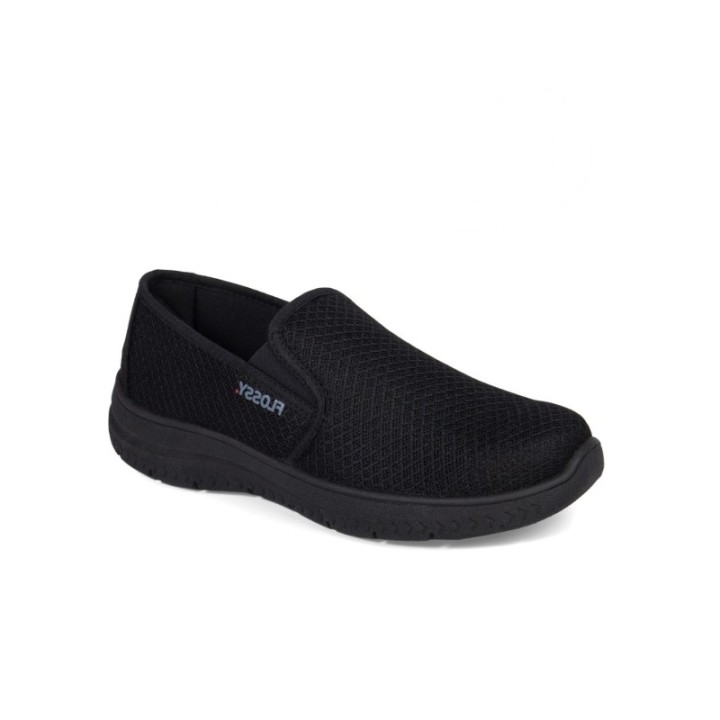 Zapatillas color negro sin cordones