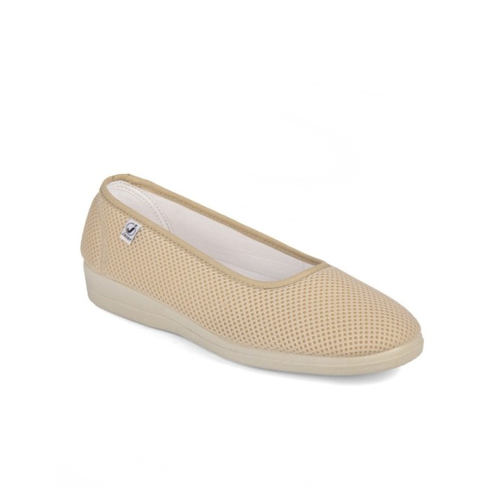 Zapatilla beige de lona