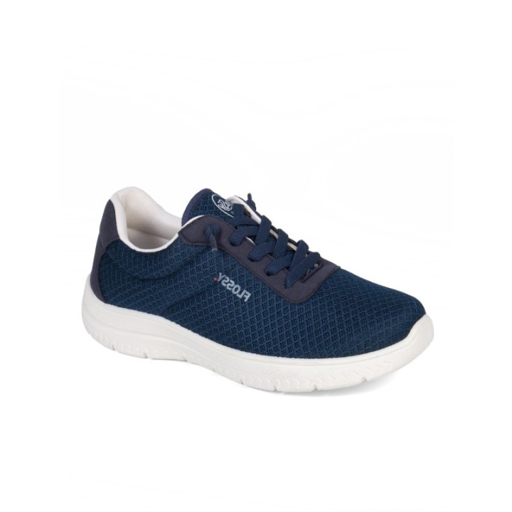 Zapatillas deportivas con cordones color marino