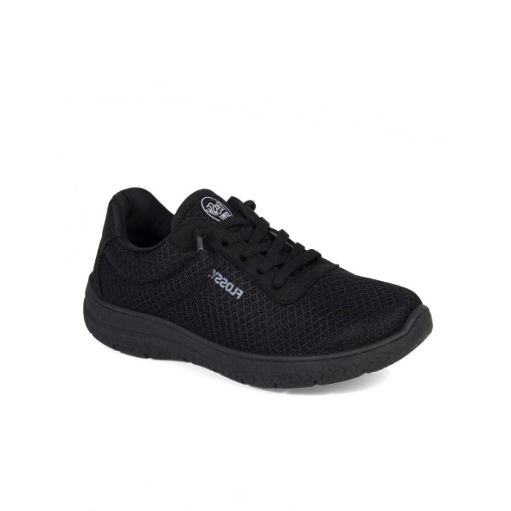 Zapatillas color negro con cordones