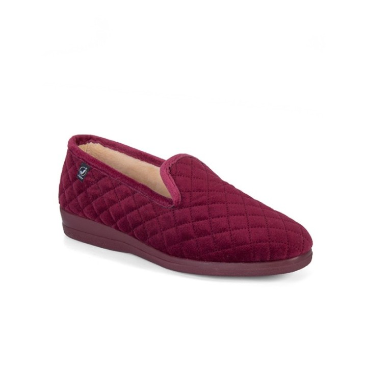 Zapatillas de casa para invierno mujer color burdeos
