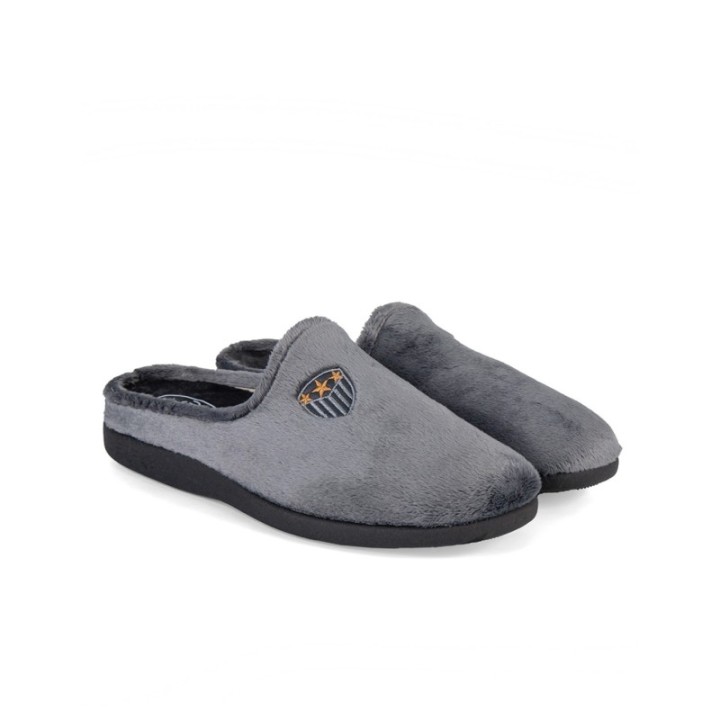 Zapatillas de casa abiertas hombre súper confort color gris