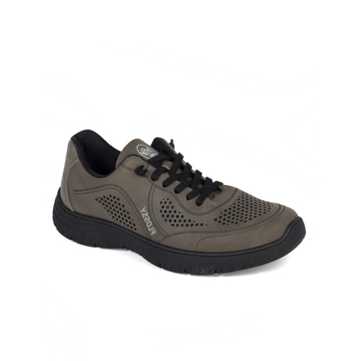 Zapatillas deportivas con perforaciones decorativas color caqui (kaki)