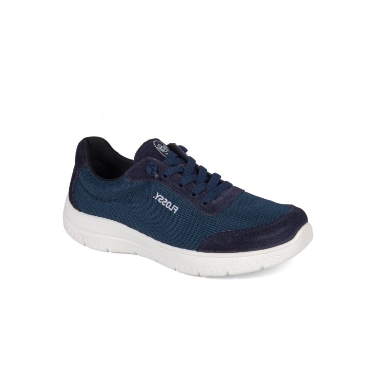 Zapatillas casual streewear cómodas cordones azul marino
