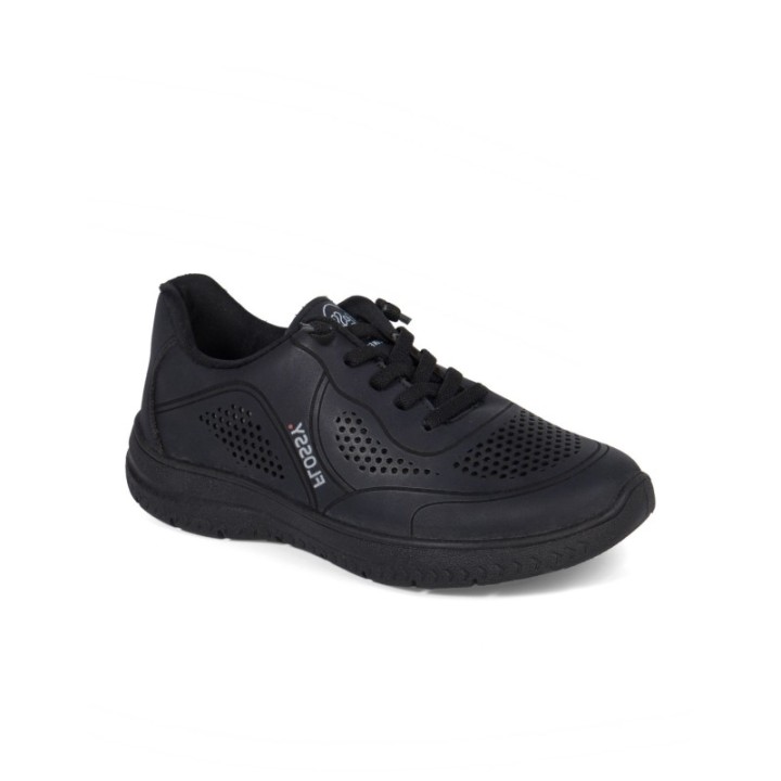 Deportivas mujer cordón elástico color negro
