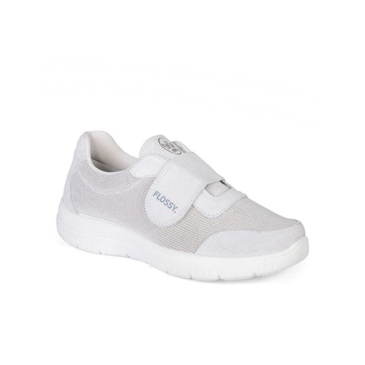 Zapatillas deportivas cómodas cierre velcro blancas