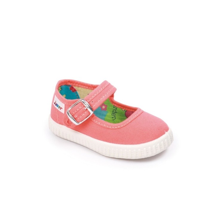 Merceditas lona color coral