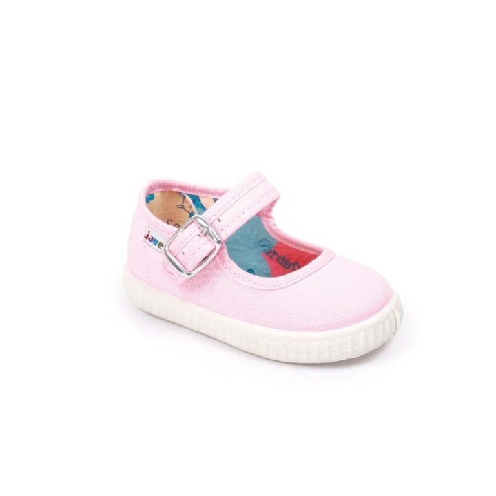 Merceditas lona color rosa