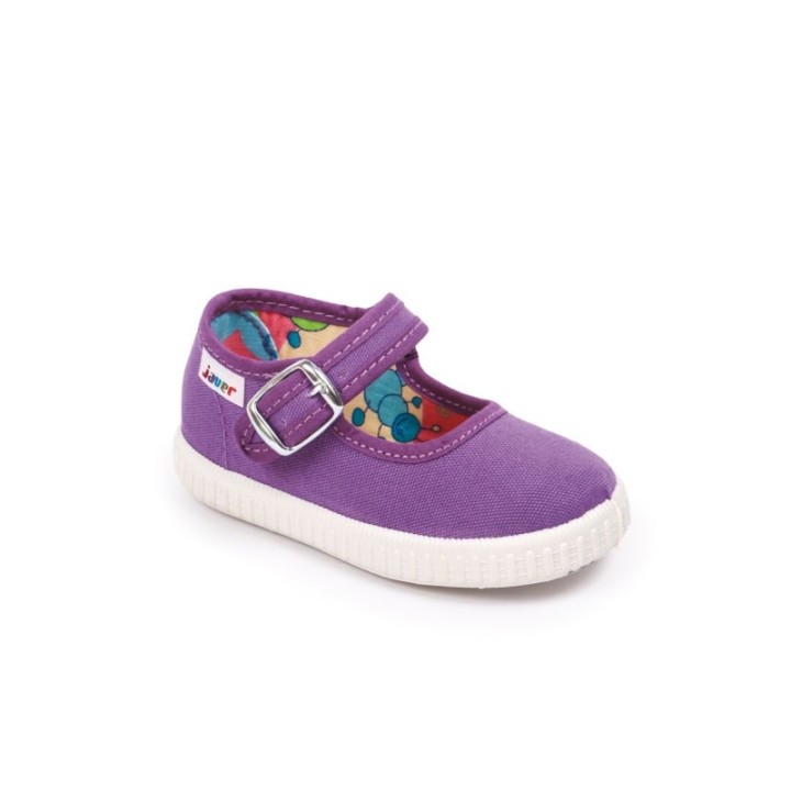 Merceditas lona color morado